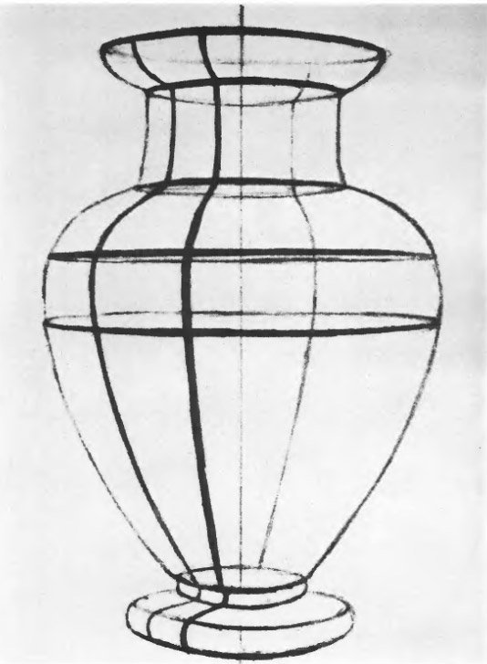 Линейно-конструктивный рисунок вазы