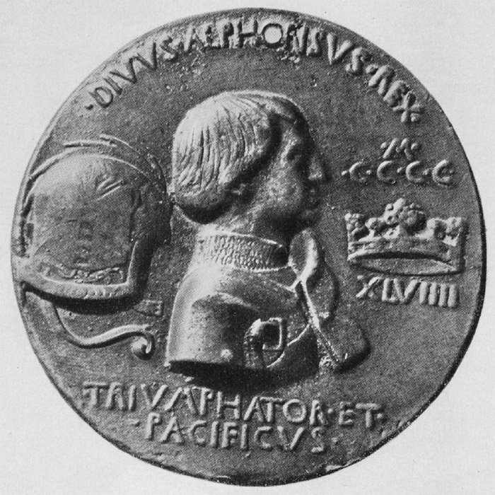 Антонио Пизанелло - медаль Альфонсо V Арагонского. Аверс
