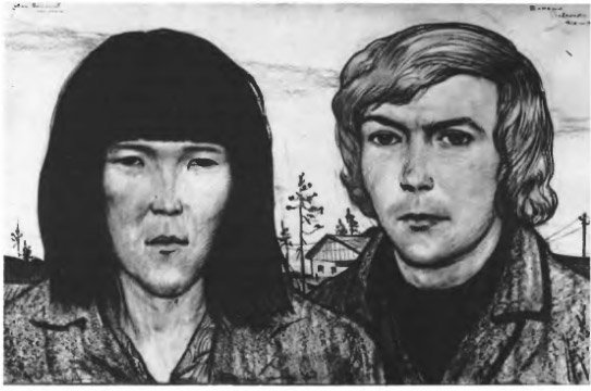 И. С. Глазунов, портрет И. Бакланова и В. Павленко