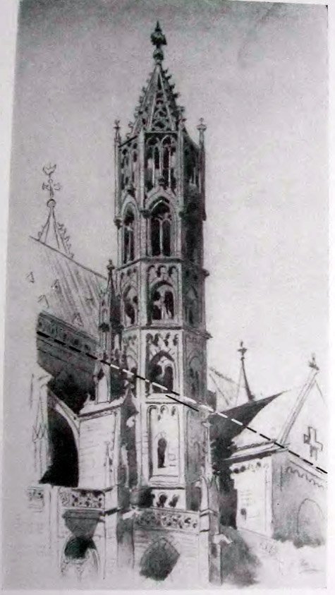 Ф. Чагин. Фрайбург. Башня собора (боковая)